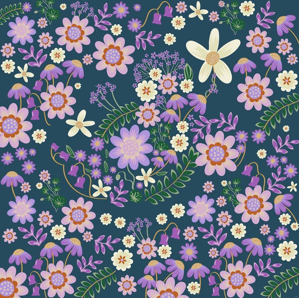 Blumenmuster mit floralen Elementen