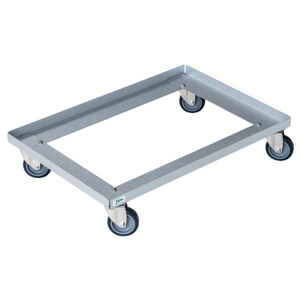 Rollbrett aus Metall mit vier Rollen