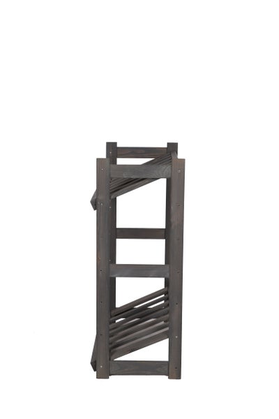 PROREGAL Getränkekistenregal SPREEWALD HxBxT 86x70x33cm 2 Ebenen Massives Kiefernholz Grau geölt