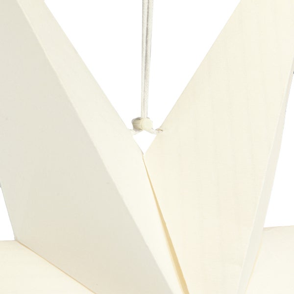 Sternleuchte aus Papier mit Kabelaufhängung