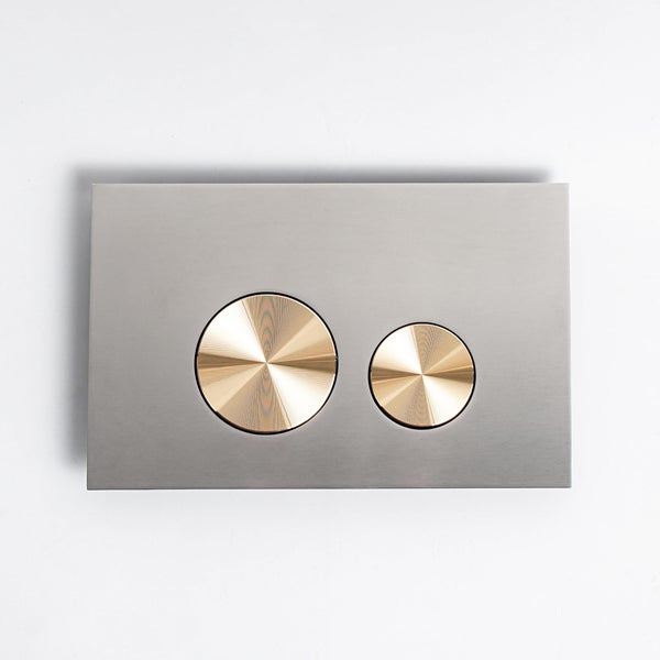 WC-Betätigungsplatte mit zwei runden Tasten