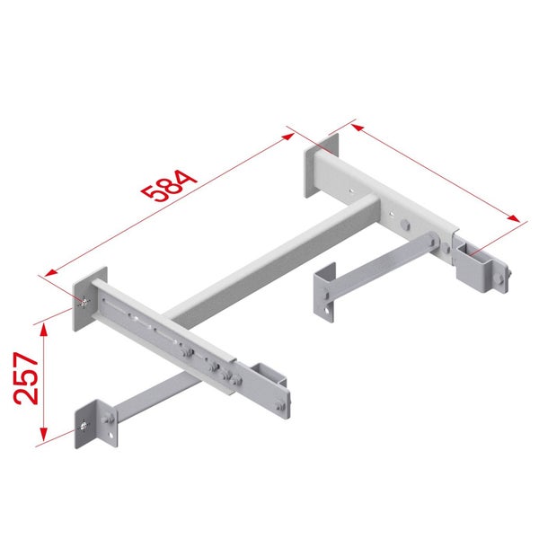 Hymer Wandkonsole Stahl verzinkt verstellbar 0,6-0,8m