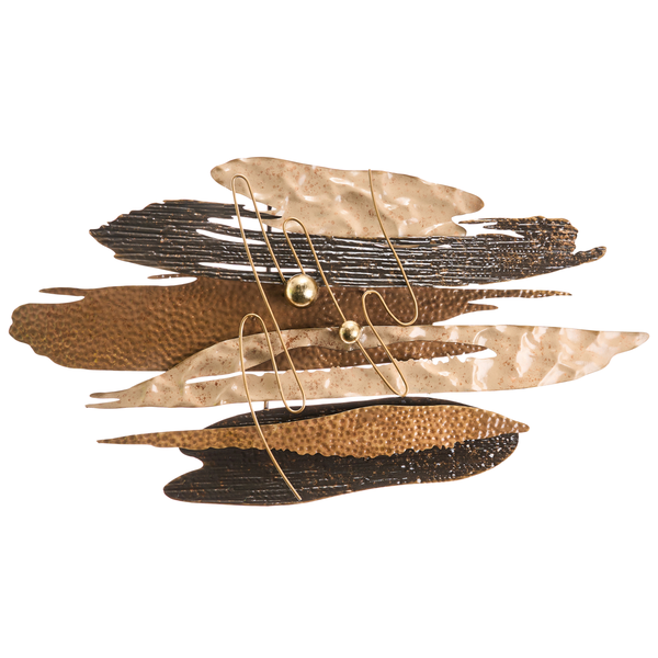 Wanddekoration aus Metall mit abstraktem Design