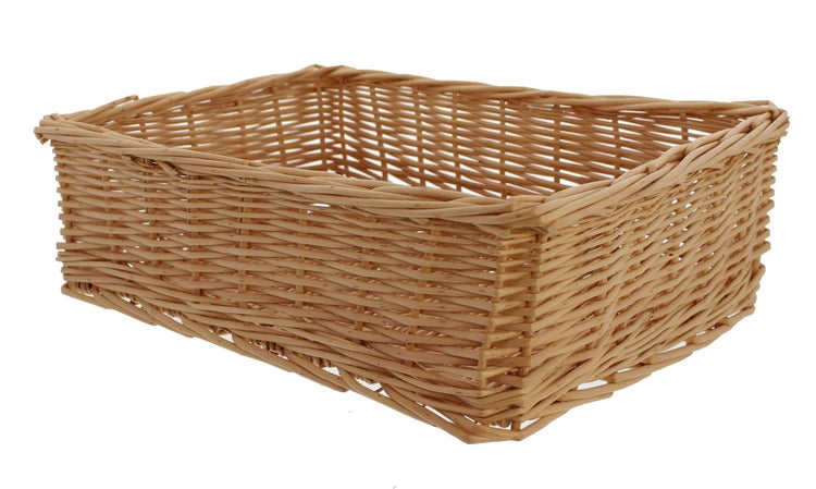 FRANK FLECHTWAREN | Regalkorb Natur, WEIDE, 40 x 30 x 11 cm