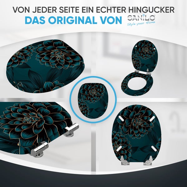 WC-Sitz mit Absenkautomatik Dahlien