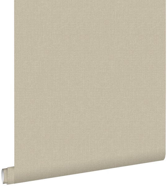 ESTAhome Tapete Leinen-Optik Braun - 53 cm x 10.05 m - 127648