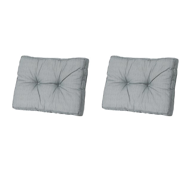 Florance Rückenkissen Basic grau - Ca. 43x73 cm - 2er-Set