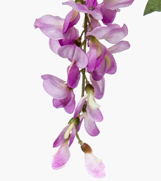Künstlicher Blauregen Zweig mit violetten Blüten.