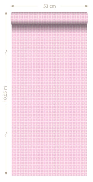 Tapetenrolle mit floralem Muster, 53 cm breit und 10,05 m lang