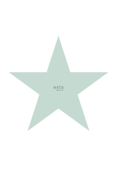 ESTAhome Fototapete großer Stern Mintgrün - 1,86 x 2,79 m - 158841