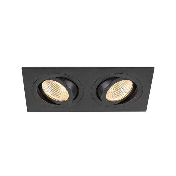 LED Deckeneinbauleuchte New Tria in Schwarz 2x 14W 1220lm