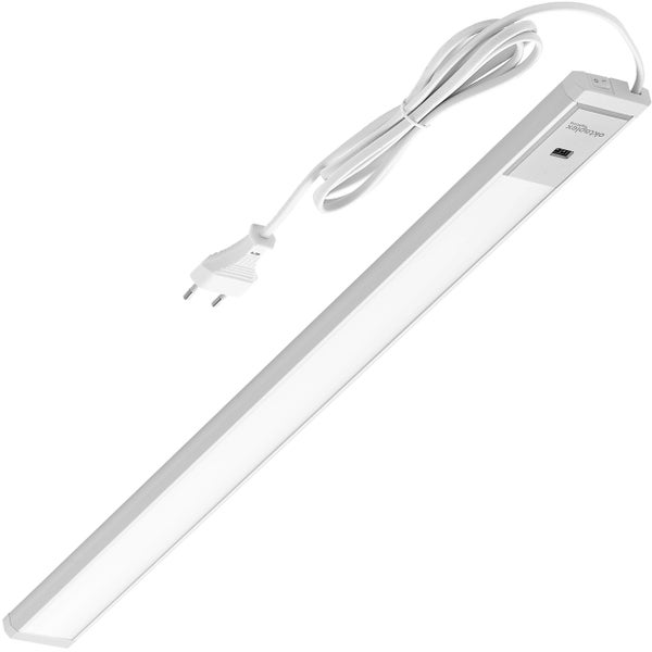 Riva LED Unterbauleuchte dimmbar mit Sensor 57,5cm neutralweiß 4000K silber Küchen Unterschranklampe Aluminium LED