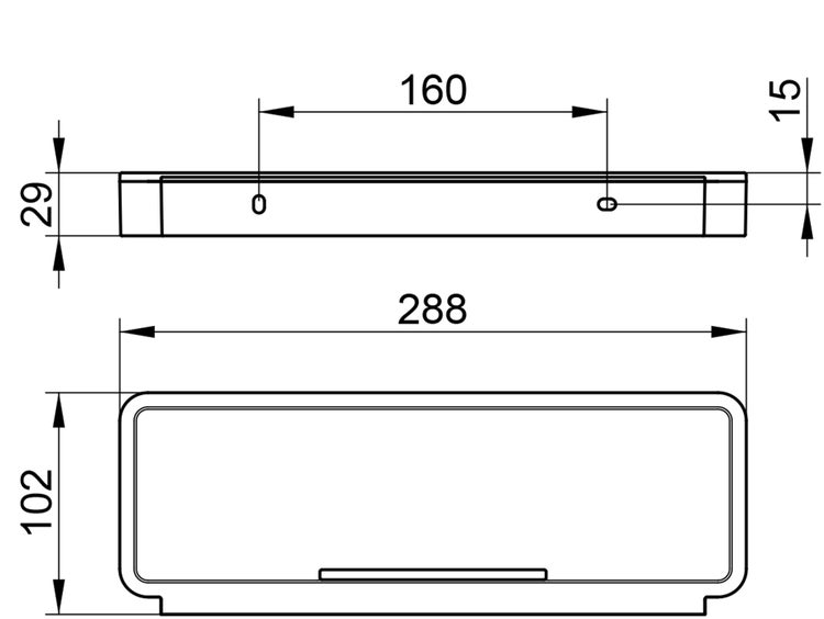 KEUCO Duschablage, verchromt/lichtgrau, Plan