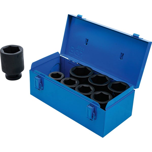 BGS Kraft-Steckschlüssel-Einsatz-Satz Sechskant tief Antrieb Innenvierkant 25 mm (1) SW 27 - 50 mm 8tlg. - 5500