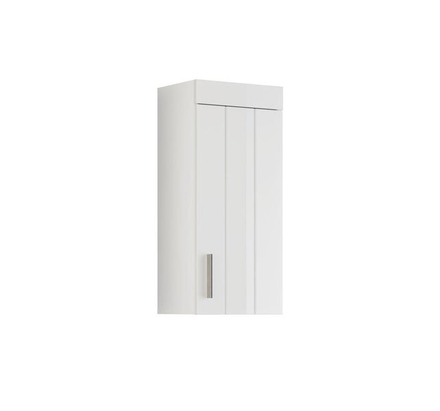 Snow Badschrank wandhängend 1 Tür Hochglanz weiß,weiß. 36 X 24 X 79 cm