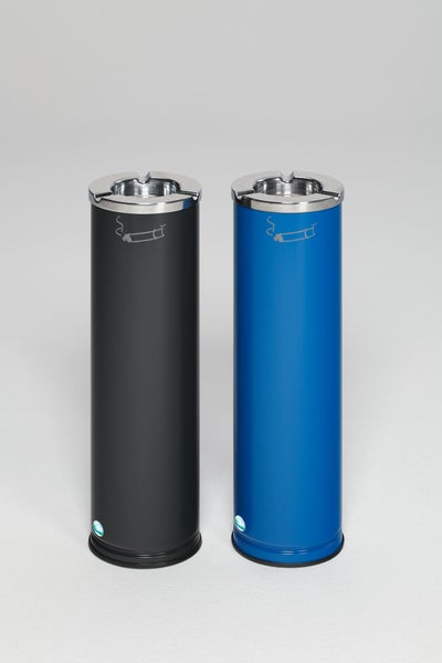 PROREGAL Robuster Ascher Mit Poliertem Aschereinsatz 0,2 Liter HxBxT 66 x 20 x 20 cm Verzinkter Stahl Anthrazit