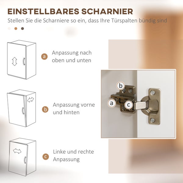 HOMCOM Küchenschrank, Küchenbuffet mit 2 Schubladen, Hochschrank mit offenem Fach, Schrankfach, Vitrinenschrank mit Soft-Close-Funktion für Wohnzimmer, Küche, 76 x 38 x 182 cm, Weiß