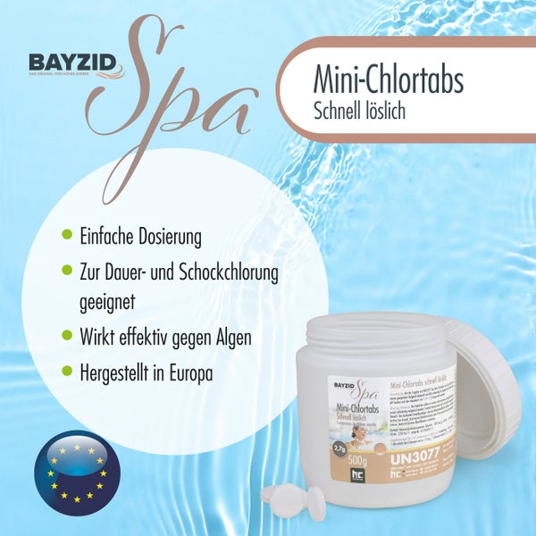 Bayzid Spa Mini-Chlortabletten zur Desinfektion von Schwimmbadwasser