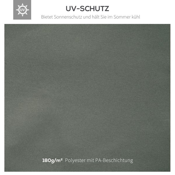 Outsunny Ersatzdach, Pavillondach für Metallpavillon, 3x4m, Polyester, Dunkelgrau