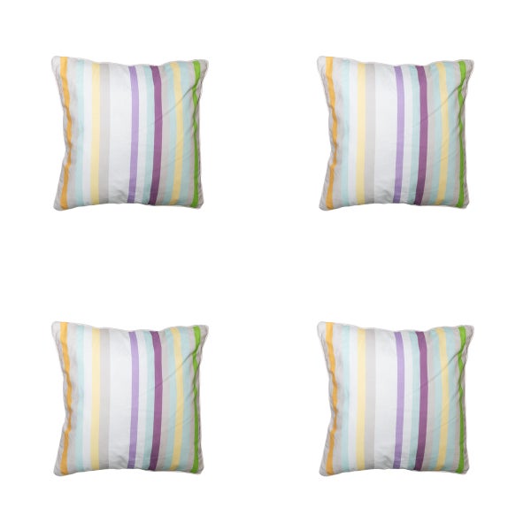 Dekokissen Righe lila - Ca. 50x50 cm - 4er-Set