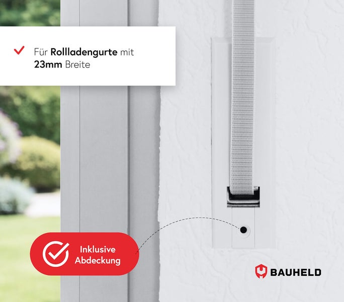 Rollladengurt mit 23 Millimeter Breite und Abdeckung