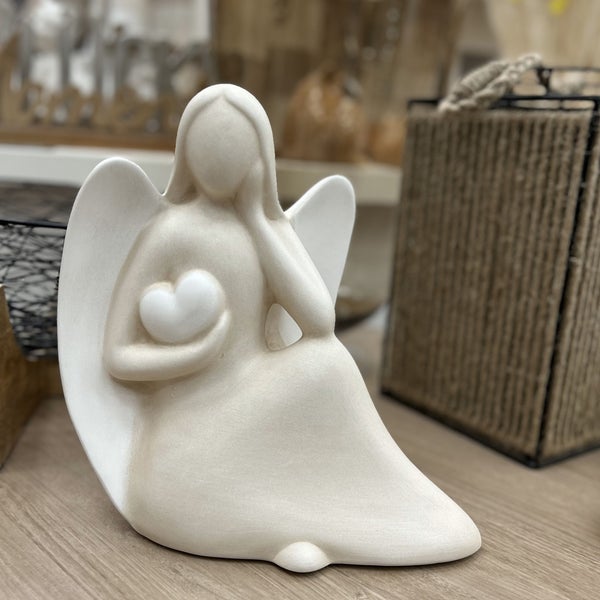 Figur GILDE EngelHöhe 27cm Breite 26cm creme Keramik