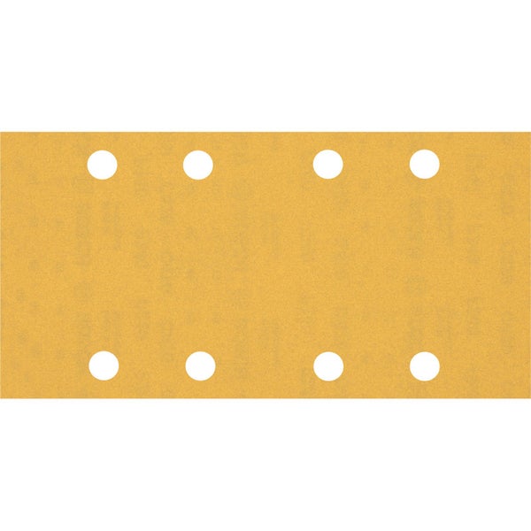 Handschleifer beim Schleifen von Holz mit Handschuhen