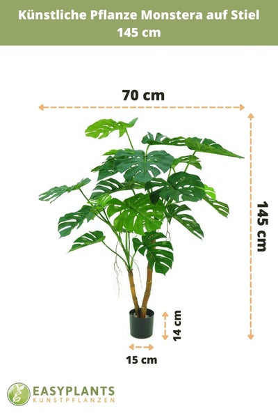 Künstliche Pflanze Monstera auf Stiel 145 cm