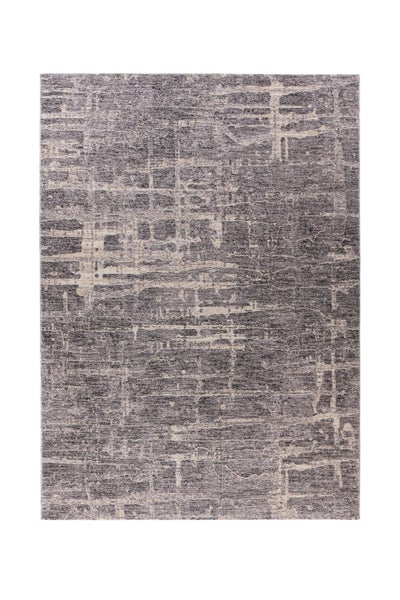 Kurzflor Teppich Rowan Grau Modern 80 x 150 cm