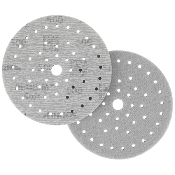 Mirka Iridium Soft Schleifscheiben Ø 150 mm / Korn P500 / Klett Multifit / 20 Stück / schaumbasiertes Schleifmittel für präzises Trockenschleifen, Klarlackschliff, Finish