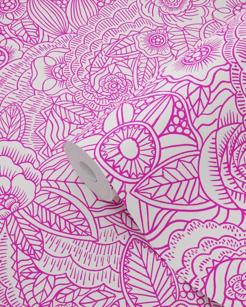 Tapetenrolle mit floralem Muster