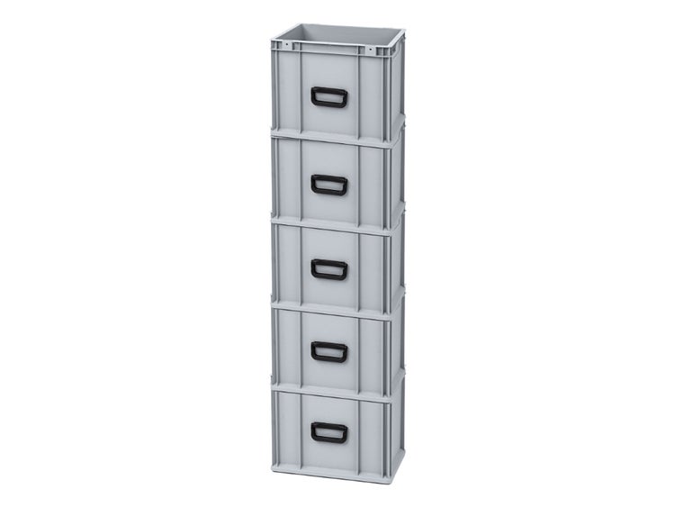 PROREGAL Spar Set 5x Eurobox Nextgen Portable Uno HxBxT 32 x 30 x 40 cm 30 Liter Eurobehälter Transportbox Transportbehälter Stapelbehälter