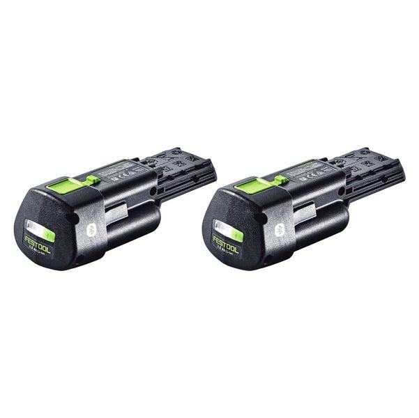 Festool Akku Set 2x BP 18 Li 3,0 Ergo I Akku 18 V 3,0 Ah / 3000 mAh Li-Ion ( 2x 577704 ) mit Ladestandanzeige