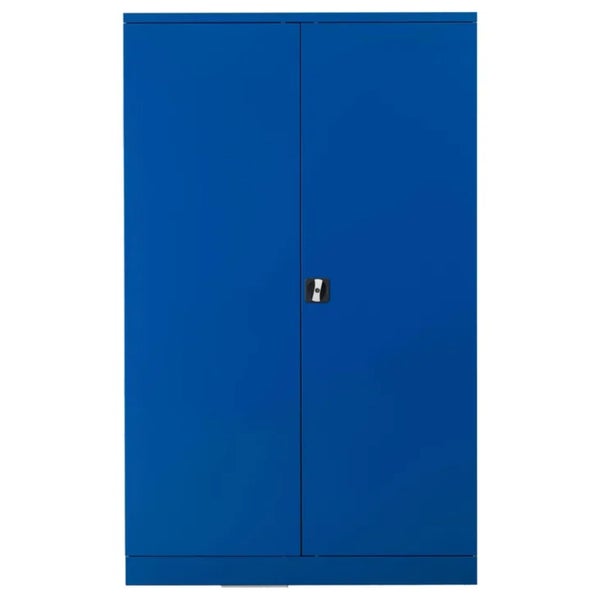 PROREGAL Stahlschrank Bee 7 Fachböden HxBxT 195 x 120 x 42 cm Pulverbeschichtetes Fachbodenmaterial Blau & Blau