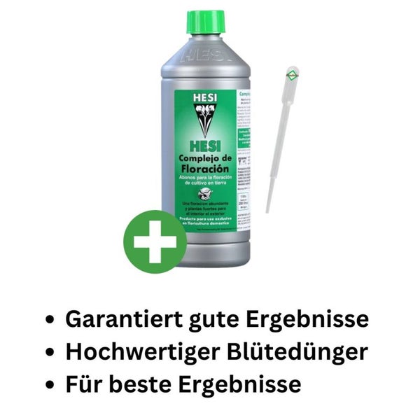 Hesi Blüh Complex 1 Liter – Pflanzendünger mit Pipette für kräftige Blüten, ideal für Tomaten, Orchideen & mehr