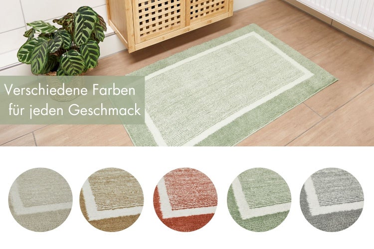 Badematten Set Maui bestehend aus zwei Badematten 40 x 60 cm und 50 x 80 cm in Salbei