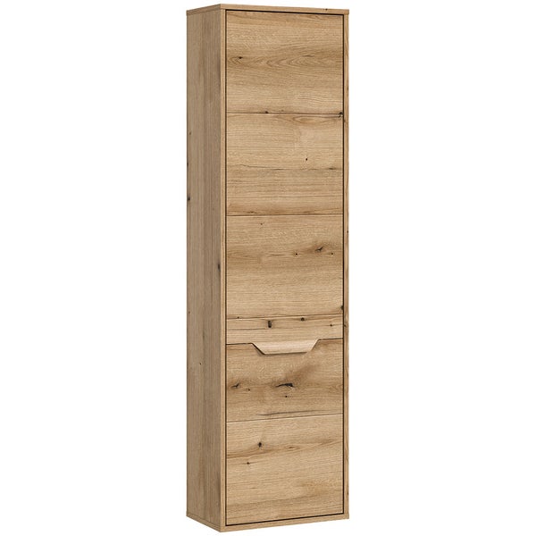 Zeno Hochschrank Bad wandhängend 1 Tür Eiche Dekor. 44 X 32 X 164 cm