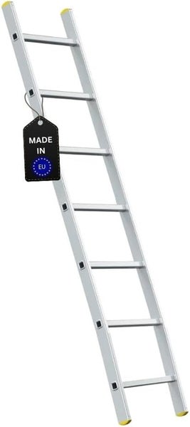 PROREGAL Sprossen-Anlegeleiter ATLAS Ohne Traverse 7 Sprossen Arbeitshöhe 2,98 m Traglast 150 kg