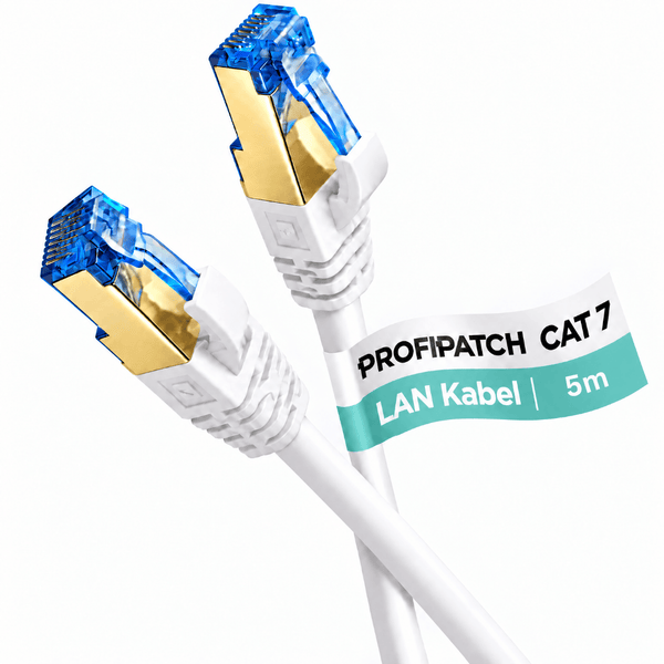 Profipatch LAN Kabel Cat 7 mit 5 Meter Länge und RJ45 Steckern