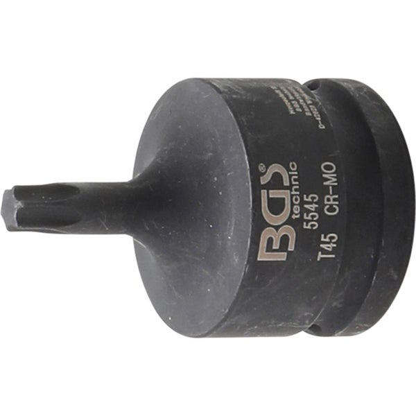 BGS Kraft-Bit-Einsatz Antrieb Innenvierkant 20 mm (3/4) T-Profil (für Torx) T45 - 5545