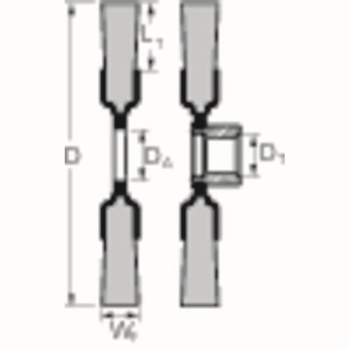 Technische Zeichnung eines Verbinder-Details mit Maßangaben