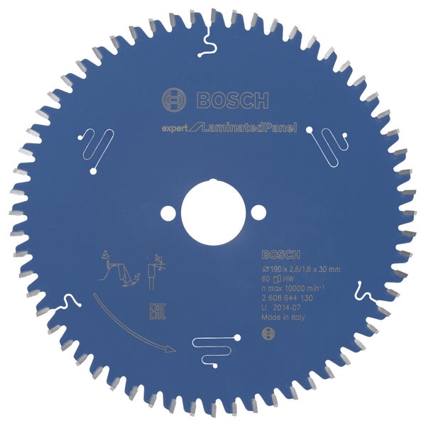 Bosch Kreissägeblatt Expert for Laminated Panel für Handkreissägen 190 x 30 x 2,6 mm 60 - 2608644130