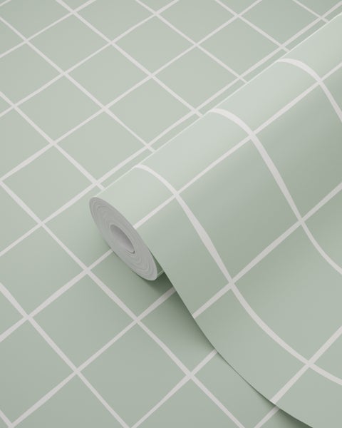 Tapetenrolle mit grafischem Karomuster