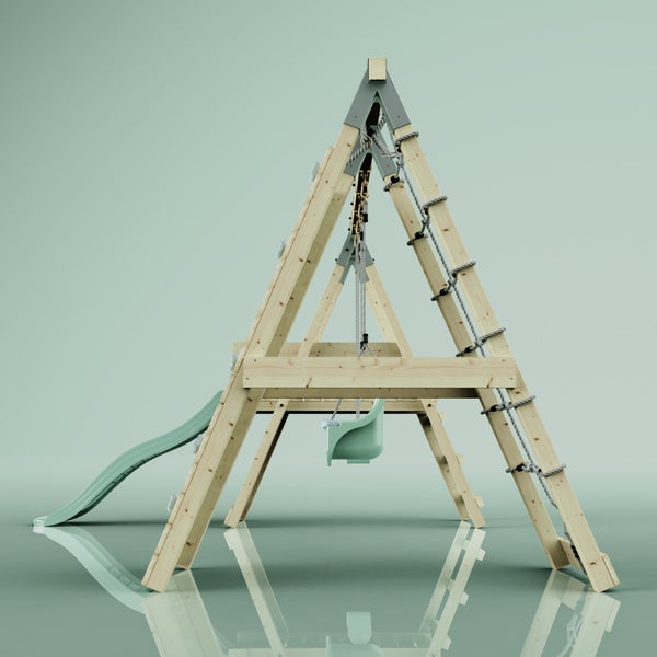 OutdoorToys Klettergerüst Schmetterling aus Holz in Grün