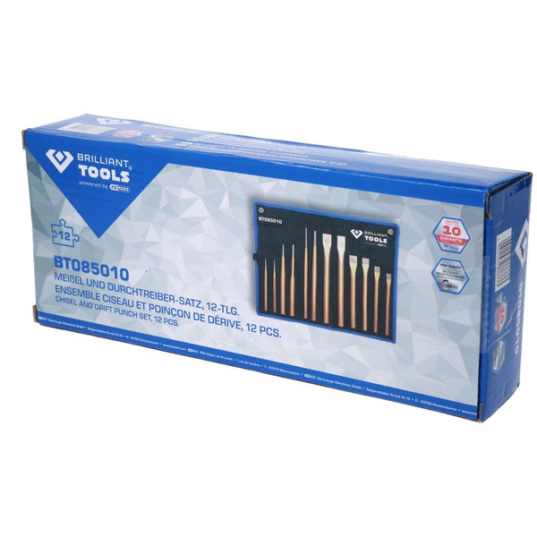 Brilliant Tools Meißel und Durchtreiber Satz, 12-teilig, in der Verpackung