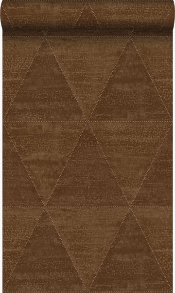 Origin Wallcoverings Tapete verwitterte Metalldreiecke Rostbraun - 53 cm x 10,05 m - 337604