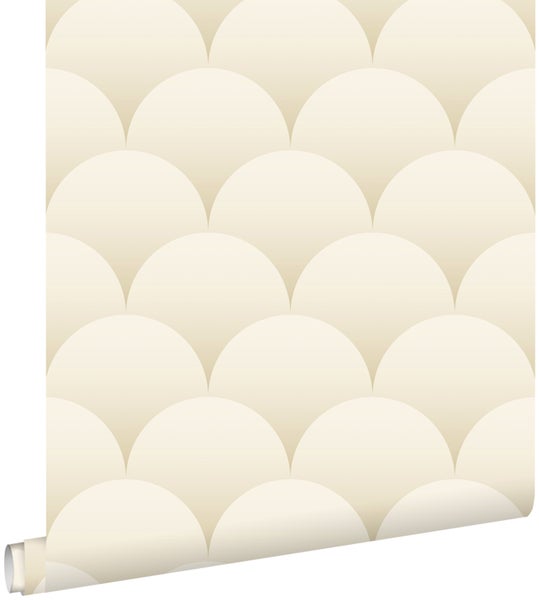 ESTAhome Tapete Art Decó Muster Sandbeige - 50 x 900 cm - 139464