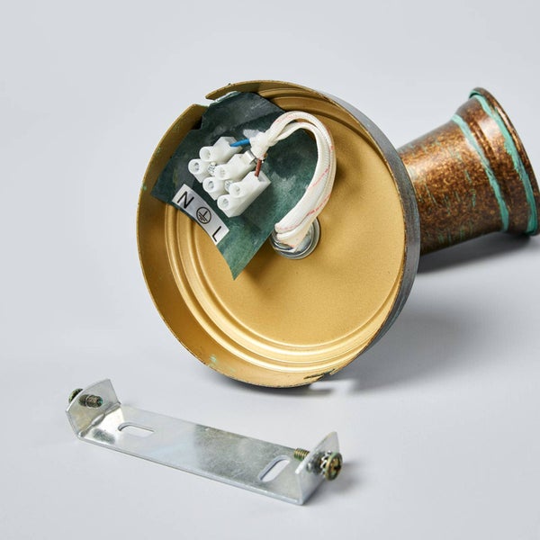 Lindby Strahler Arielle (Retro, Vintage Antik) in Bronze aus Metall (1 flammig E14) - Deckenlampe Deckenleuchte Lampe Spot Wohnzimmerleuchte