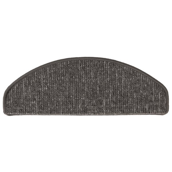 FLOORDIREKT Stufenmatte Alto - Selbstklebend - Anthrazit - Halbrund - 23,5 x 65 cm