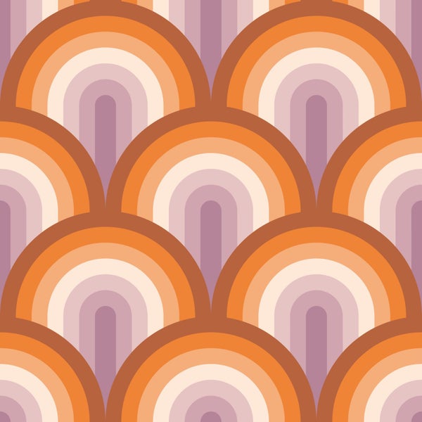 Nahtloses Muster mit Halbkreisbögen